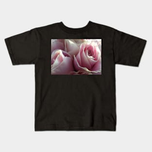 Soft Glowing Baby Pink Roses Kids T-Shirt